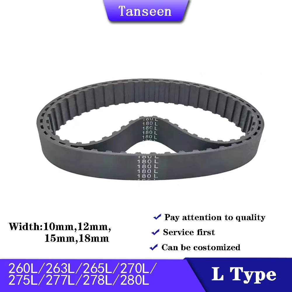 Trapezoid L Timing Belt 260L 263L 265L 270L 275L 277L 278L 280L Width 10/12/15/18mm Rubber Belt Closed Loop