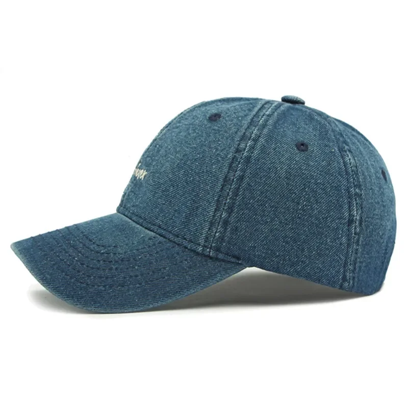 Printemps été lavable Denim broderie casquettes de Baseball pour hommes personnalité Vintage Hip Hop fête chapeaux femmes chapeau casquette Snapback