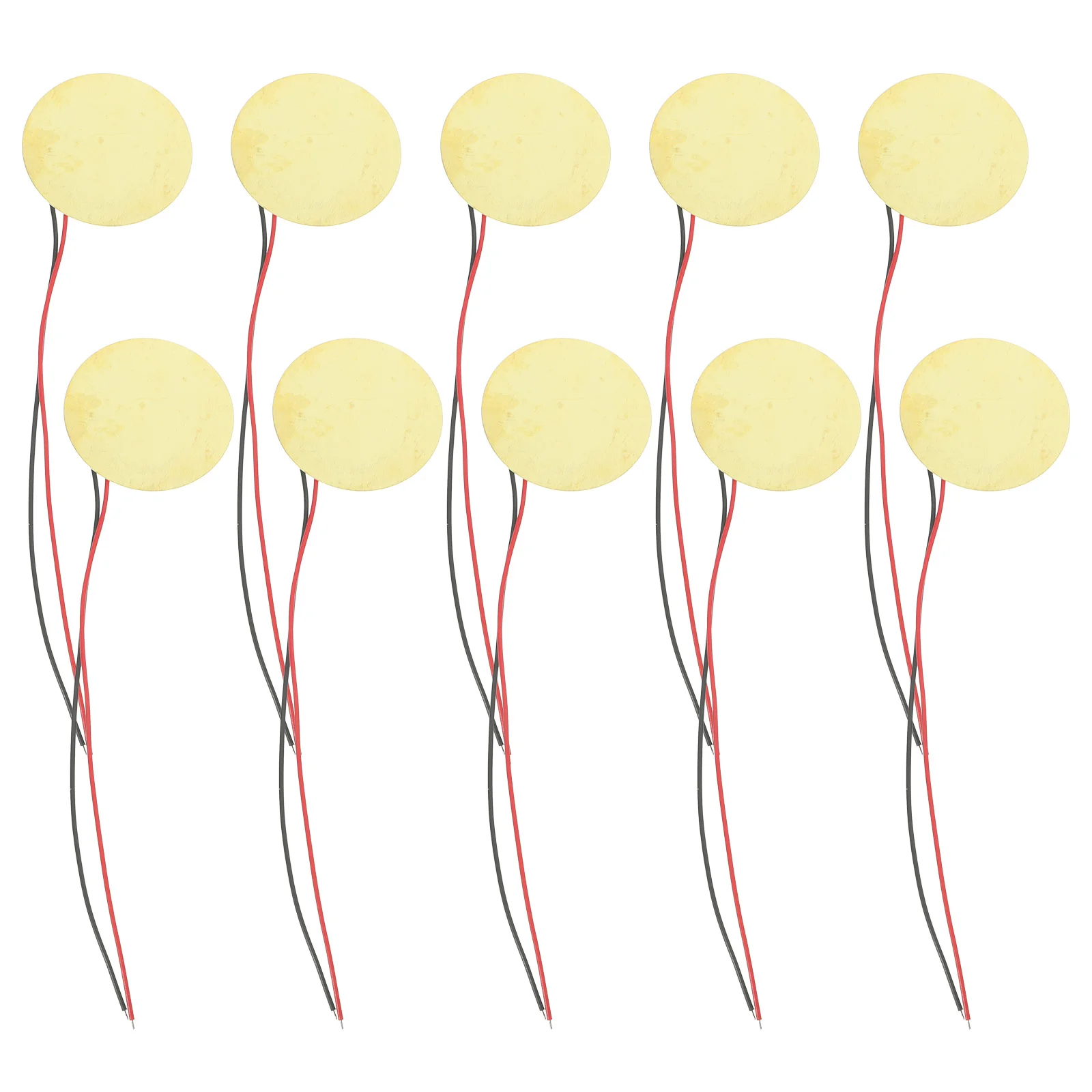 20 Pcs Music Piezo Trigger Buzzer Musical Sounder Sensor Instruments Drum Discs Copper Sheet Amplifiers