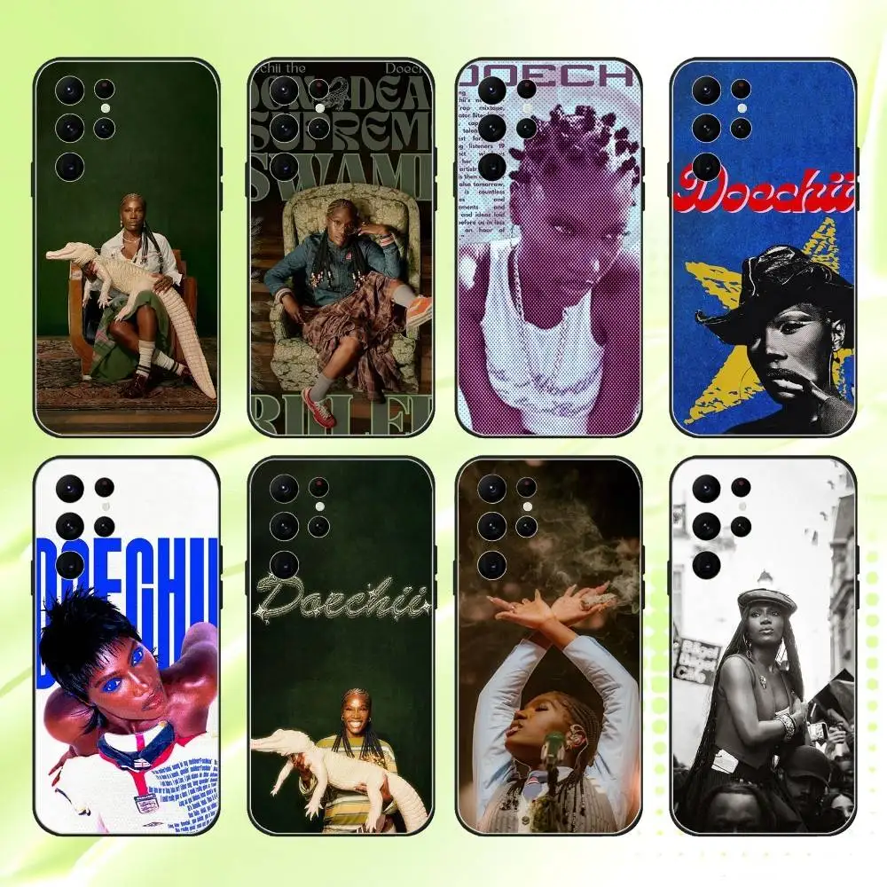 

Doechii Anxiety Phone Case For Samsung S 25,24,23,22,30,21,10,9,Ultra,Plus,Lite,FE,4,5G Black Soft Case