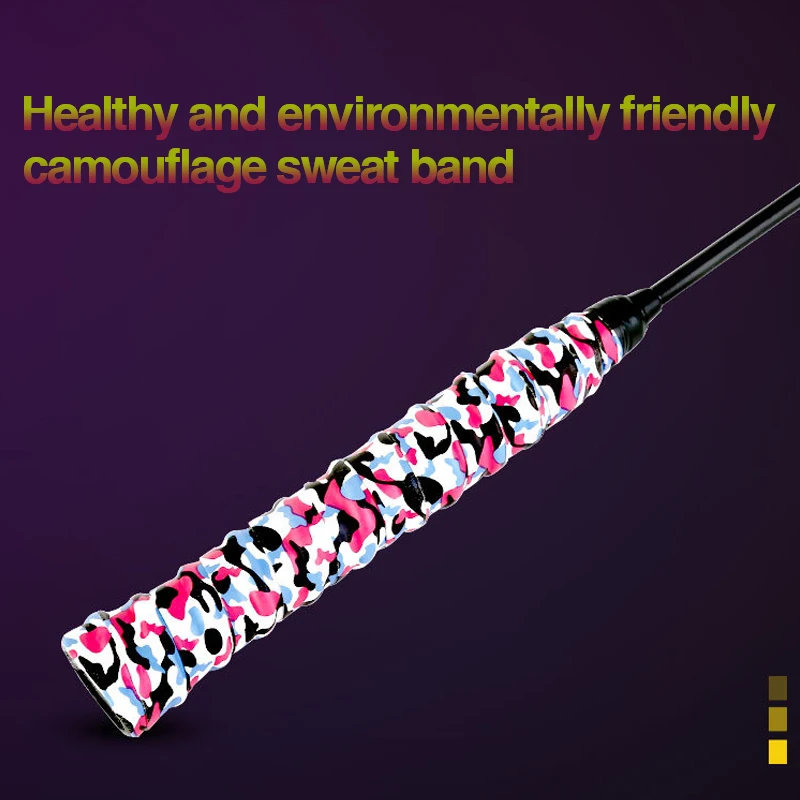 Camouflage Badminton Racket Hand Rubber Tennis Racket Sweat Absorbing Band Slingshot Fishing Rod Handle Wrapped Strap