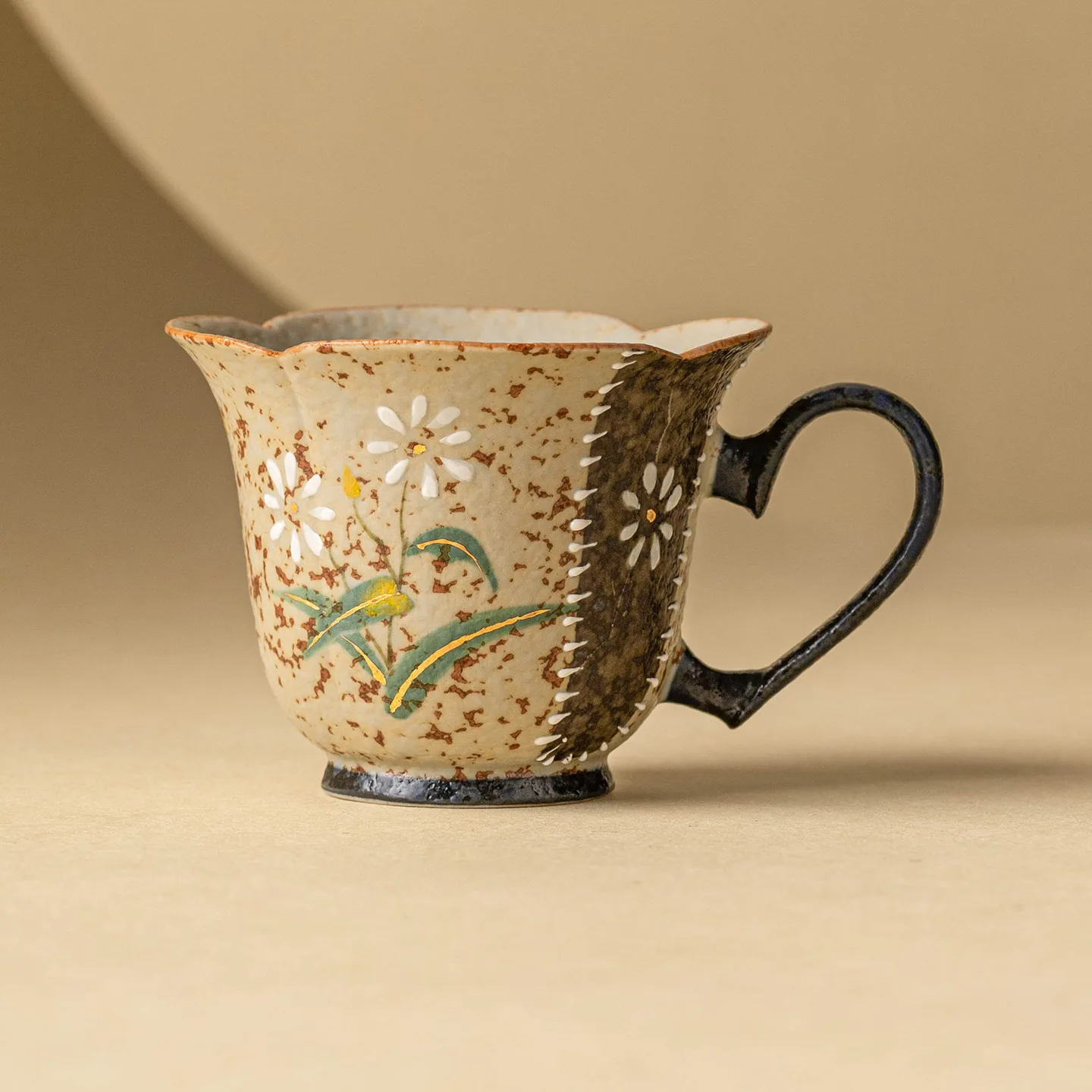 PYH blue and white flint red ceramic teacup household personal kung fu exquisite tea petal love single cup