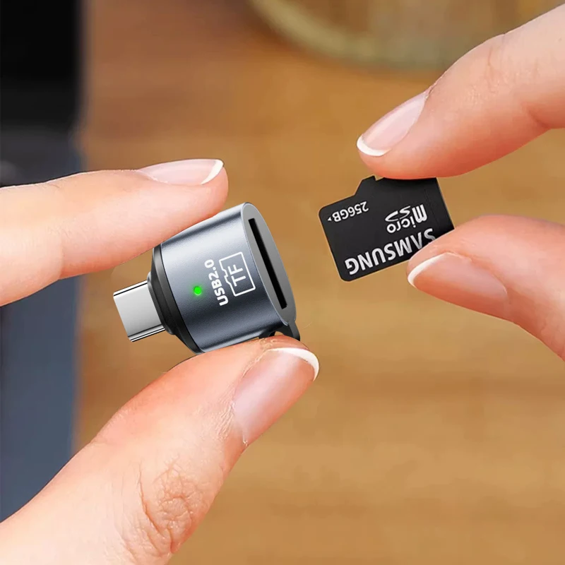 Mini USB Type-C USB A to SD Micro SD TF Card Reader Memory For Samsung Huawei Xiaomi Phone PC Tablet Laptop PAD Aluminum Metal C