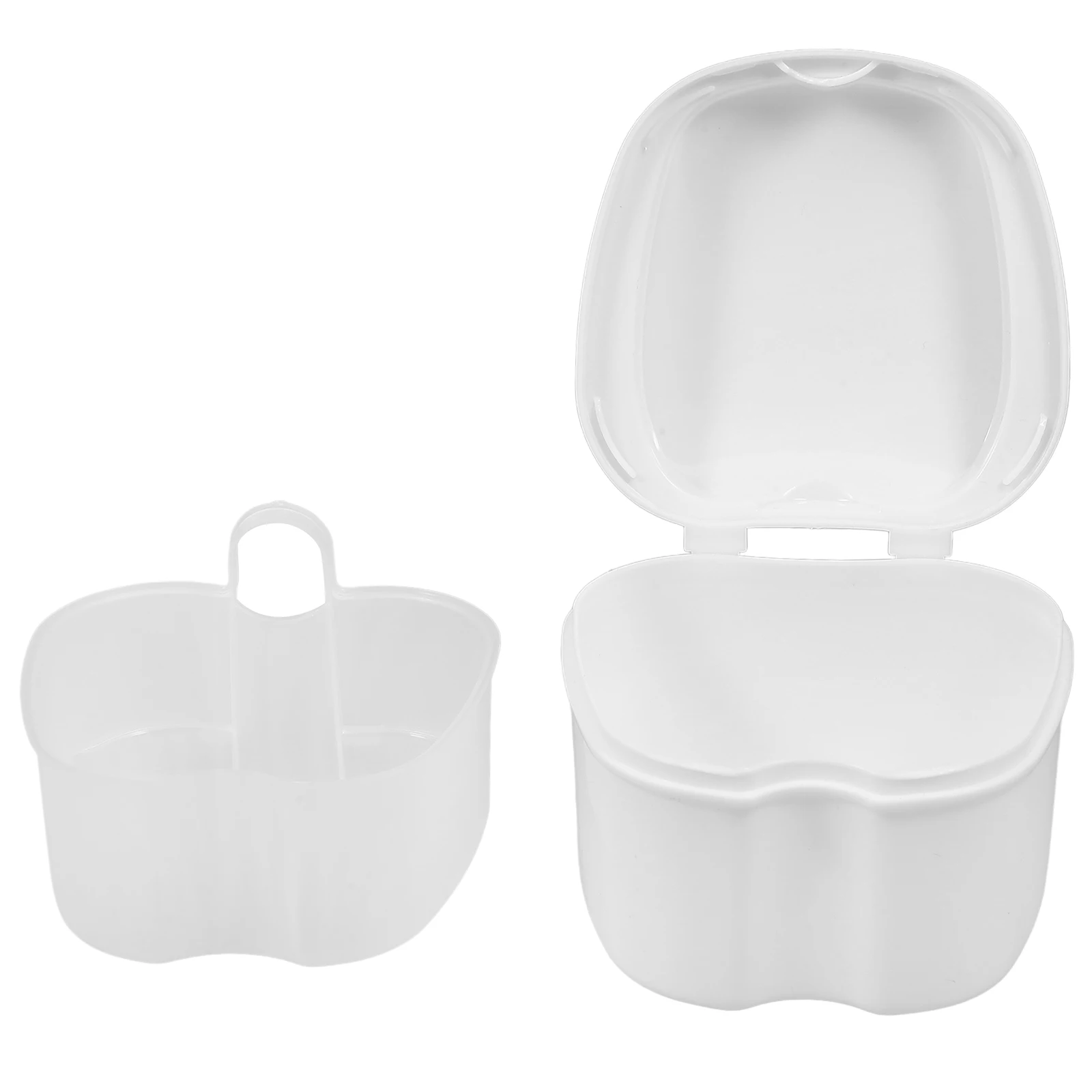 

Denture Care False Teeth Container Adult White Dentures Case Travel Plastic Plastic Storage Box For Teeth Storage Compact