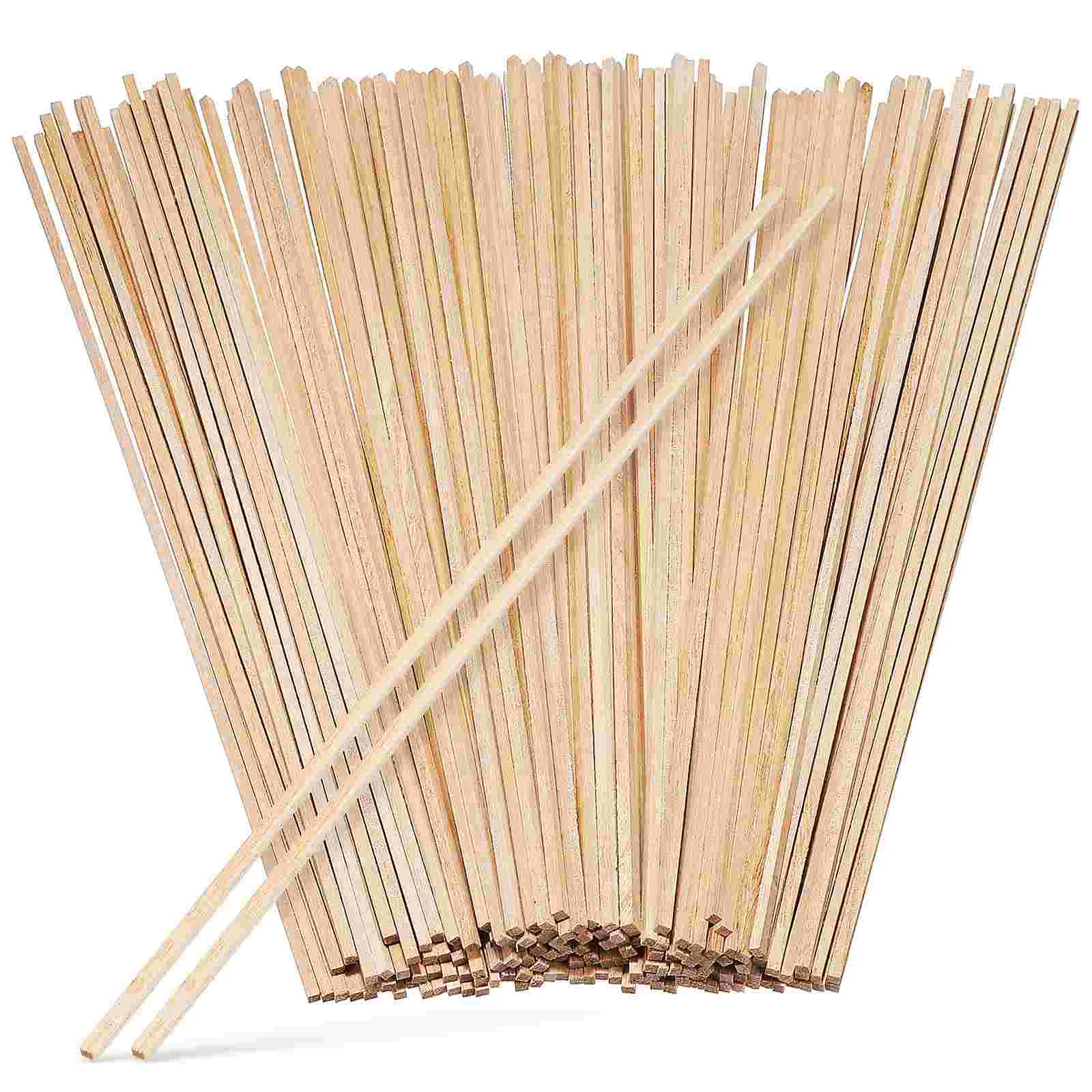 150 Pcs Square Wood Sticks Trim Manual Wooden Craft for Crafts Squares Dowels Rod