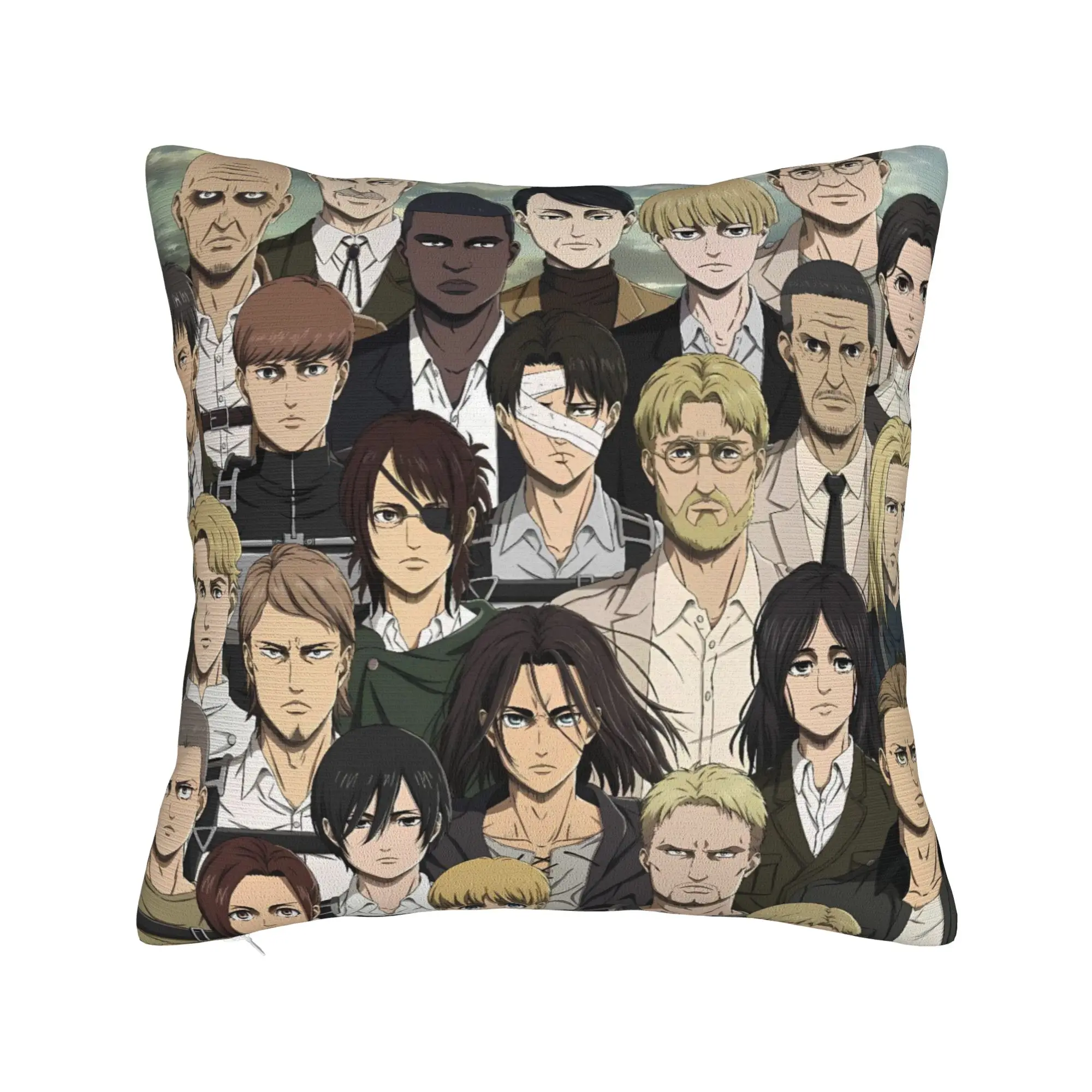 Attacks on Titans Pillow Case  Fashion Pillow Cover Soft Pillowcases For Sofa Couch Bed Living Room