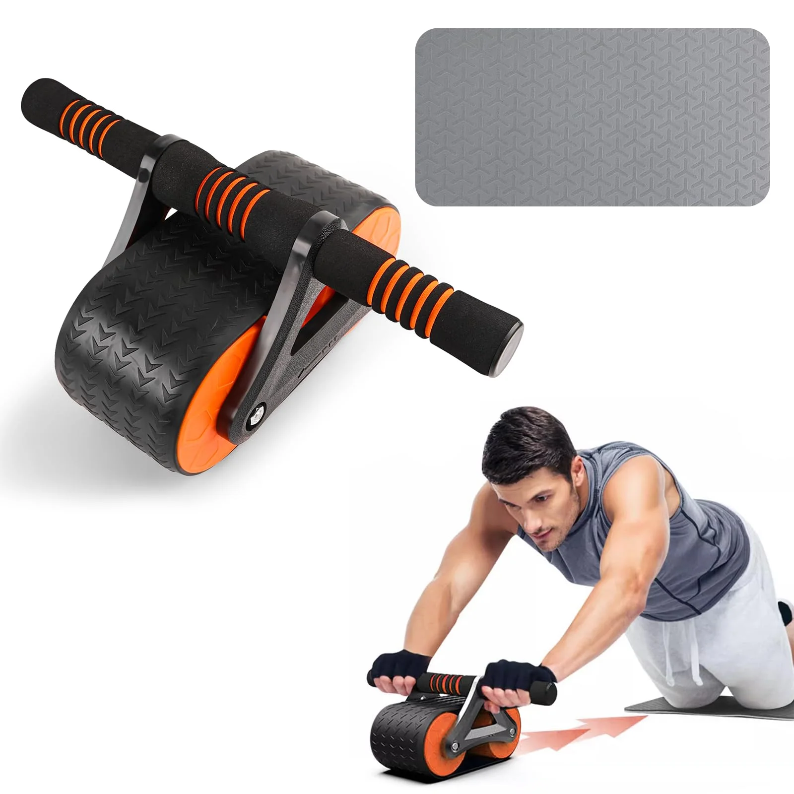 

Automatic Rebound Abdominal Wheel, Double Round Ab Roller Wheel Exercise Equipment, Domestic Abdominal Exerciser, Beginners and