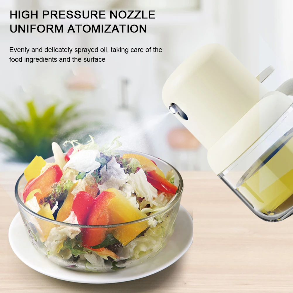 180ml Glass Oil Sprayers For Cooking Refillable Soys Sauce Vinegar Sprayers Transparent Oil Bottle For Grilling/BBQ For Kitchen