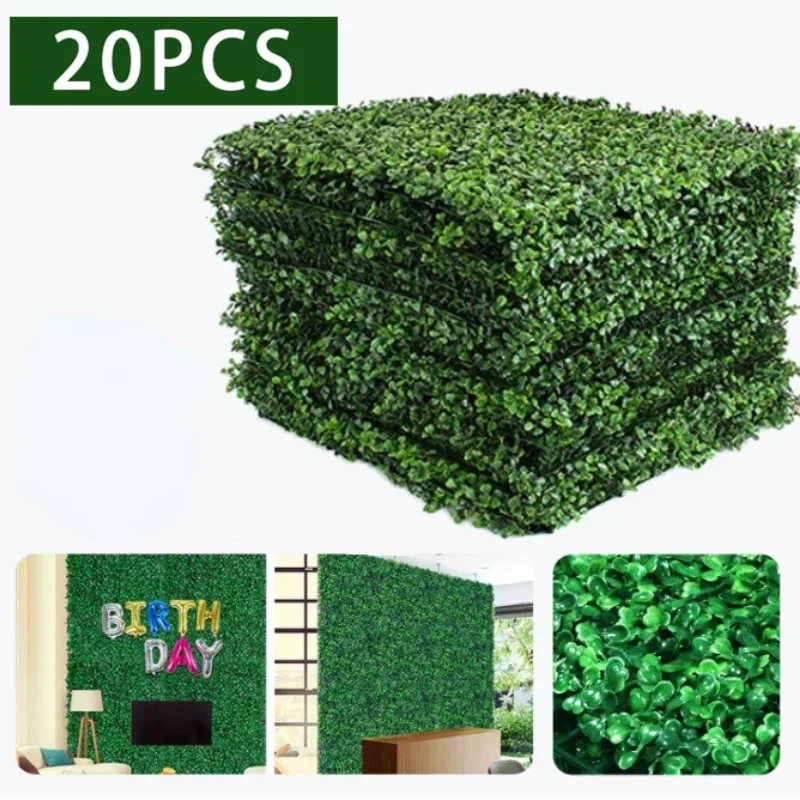 

Artificial Plants Grass Wall Backdrop Decoration Boxwood Hedge Panels for Indoor Outdoor Home Garden Balcony Decor Wedding Party