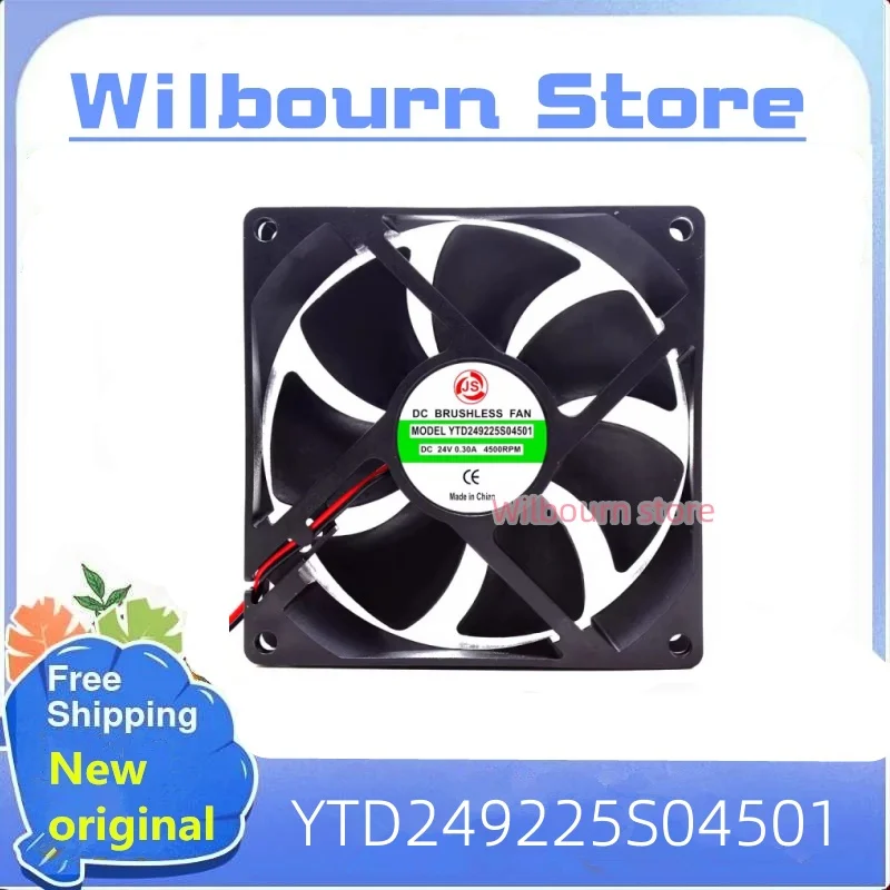 1PCS-10PCS/LOT YTD249225S04501 DC24V 0.30A 4500RPM 9cm welding machine radiator fan