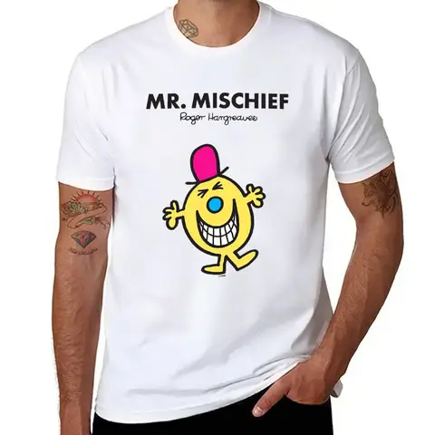 New Mr. Men Mr. Mischief T-Shirt sublime oversized graphic tee anime luxury clothes men