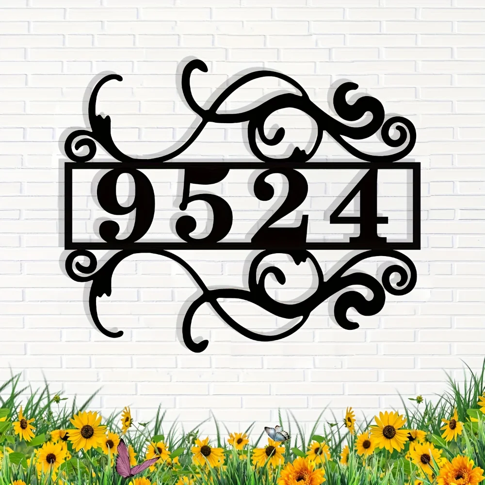 

За исключительно отличительный индивидуальный металлический знак с номером дома, прочный персонализированный железный знак, идеальный новый подарок для дома на открытом воздухе