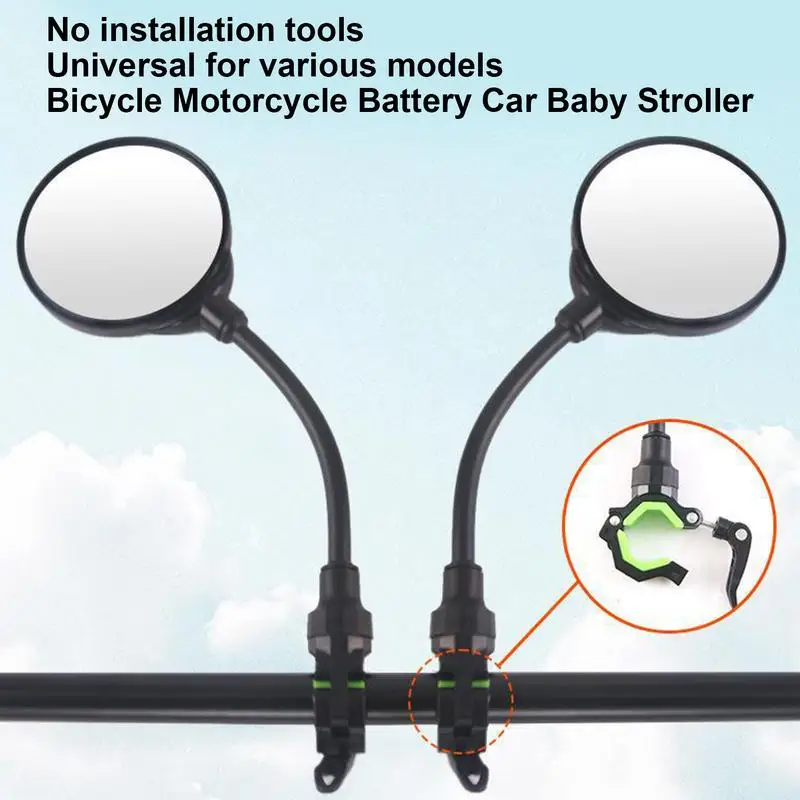 

Walking Stroller Mirror Attachment Toddler Rotating Mirror For Stroller Easy To Install Stroller Convex Security Mirror For