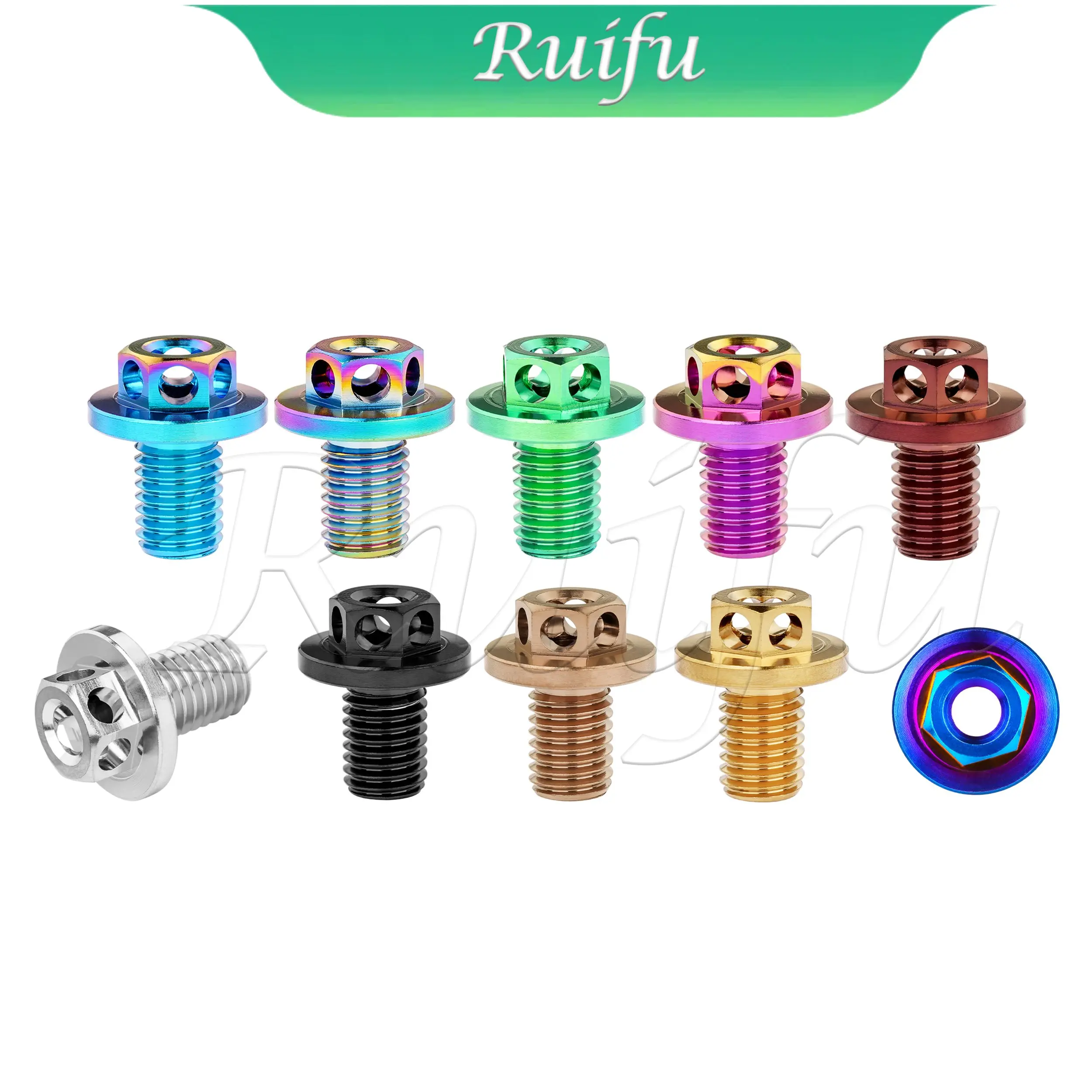 Ruifu Titanium Bolt  M7x10mm  Road Bike Schaltung/Hose Locking Screw Shift Shifter Lever Oil Bleed Bolt