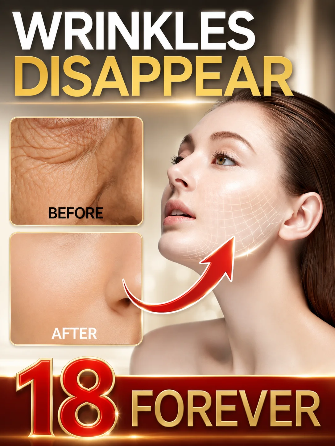 Anti Wrinkle Facial Essence Serum, Firming & Lifting Face Serum, Deep Moisturizing Skin Renewal, Collagen Peptide Facial Care