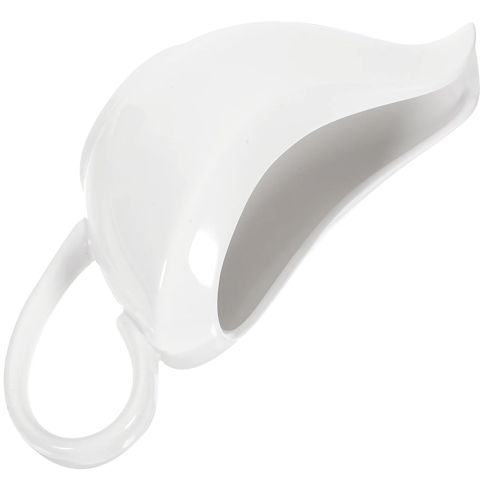 

Ceramic Gravy Boat Sauce Cup Elegant Handle Home Restaurant Use Easy Clean Store Milk Juice Coffee Yogurt