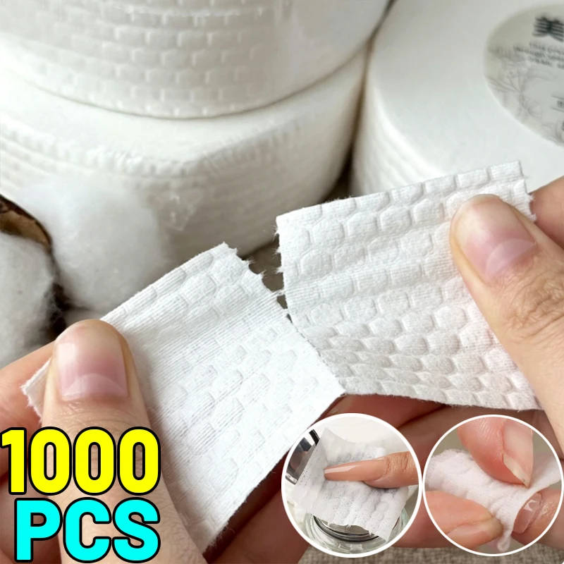 Soft Disposable Nail Polish Remover Pads Lint Free Soak Absorbent Nail Wipes Cleaning Patch for Manicure Pedicure Cosmetic Tools