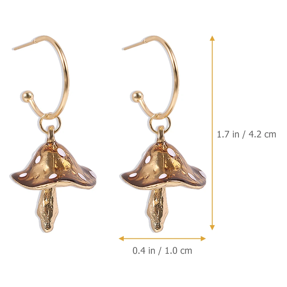 

1Pair Aesthetic Mushroom Earrings Romantic Classic Style for Any Occasion Women's Jewelry Women's Earrings Fashion Jewelry