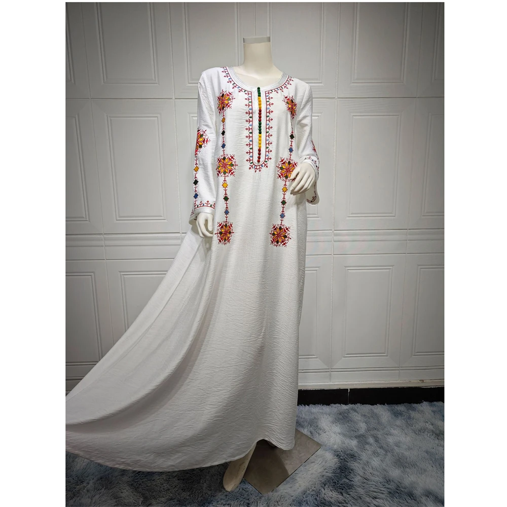 

Eid Caftan Women Muslim Maxi Dress Morocco Kaftan Dubai Abaya Islamic Clothing Embroidery Jalabiya Arabic Robe Ramadan Vestidos