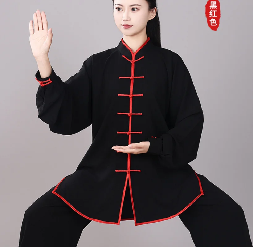 

2026 New Spring Autumn Men Women's Chinese Style Kung Fu Suit Sport Clothing Tai chi Martial arts Uniform Jacket Pants Sets