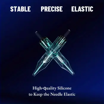50 ks Neebol tetovacích jehel, jednorázové tetovací jehly různých velikostí, vyměnitelné standardní kulaté vložky pro tetovací potřeby 10 nejlepší prodej Dr. Pen M8 - №2