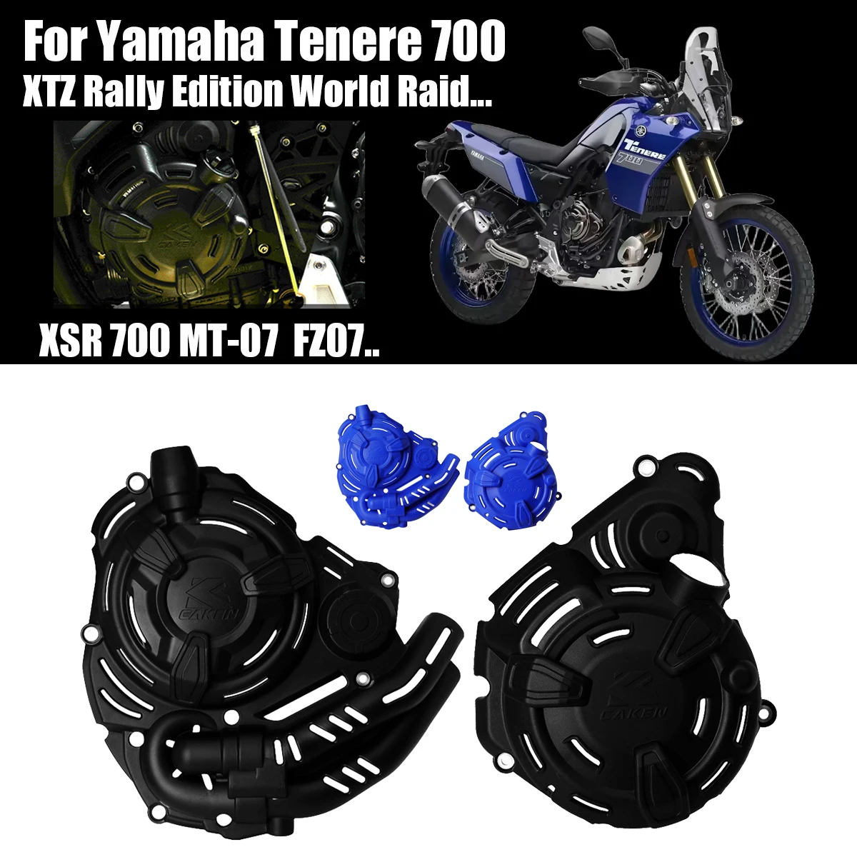 

Motorcycle Engine Clutch Cover Ignition Protector Guard For Yamaha MT-07 FZ07 ABS For Tenere 700 Rally Edition World Raid XTZ700