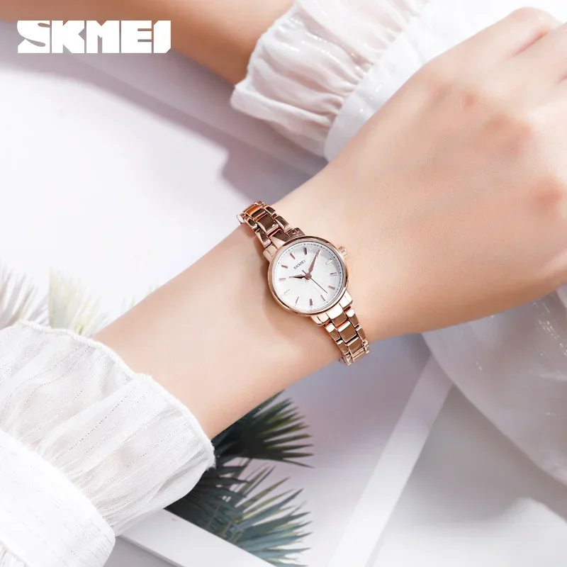 SKMEI Wrist Waterproof Stainless Steel Women Watches Luxury Montre Femme Quartz Watch Women Fashion Ladies Watches 1410