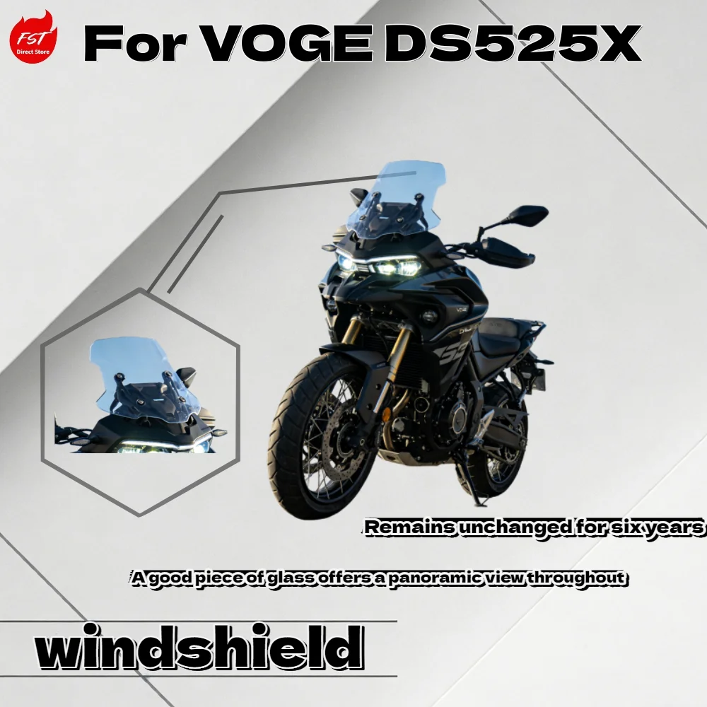 Modified Waterbird Style Tall Wide Windshield for VOGE DS525X Motorcycle Accessories Custom Fit Windscreen