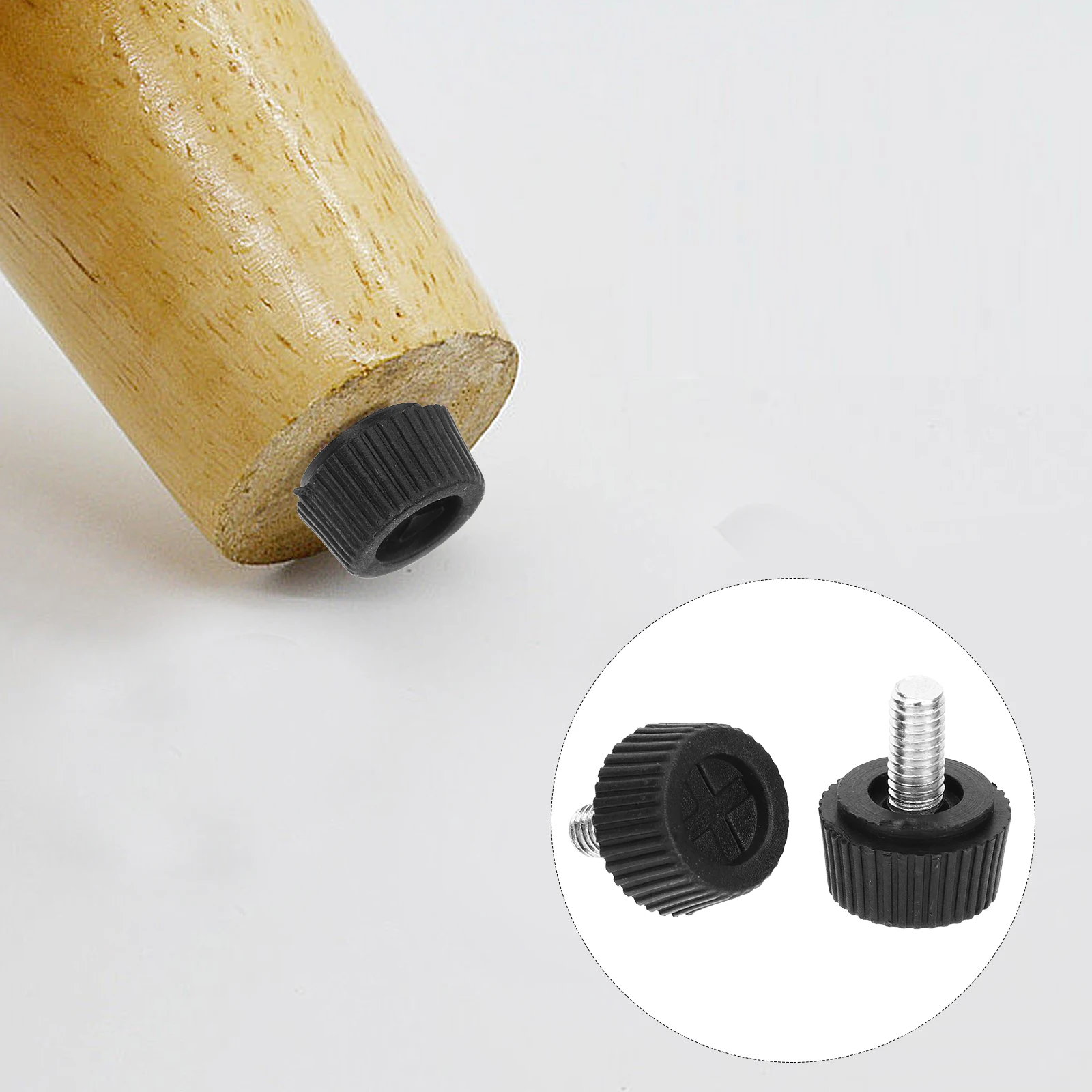 

Adjustable Furniture Feet Levelers for Table Legs M6 Screw Desk Heavy Duty Black Risers Extend Furniture Stabilizers