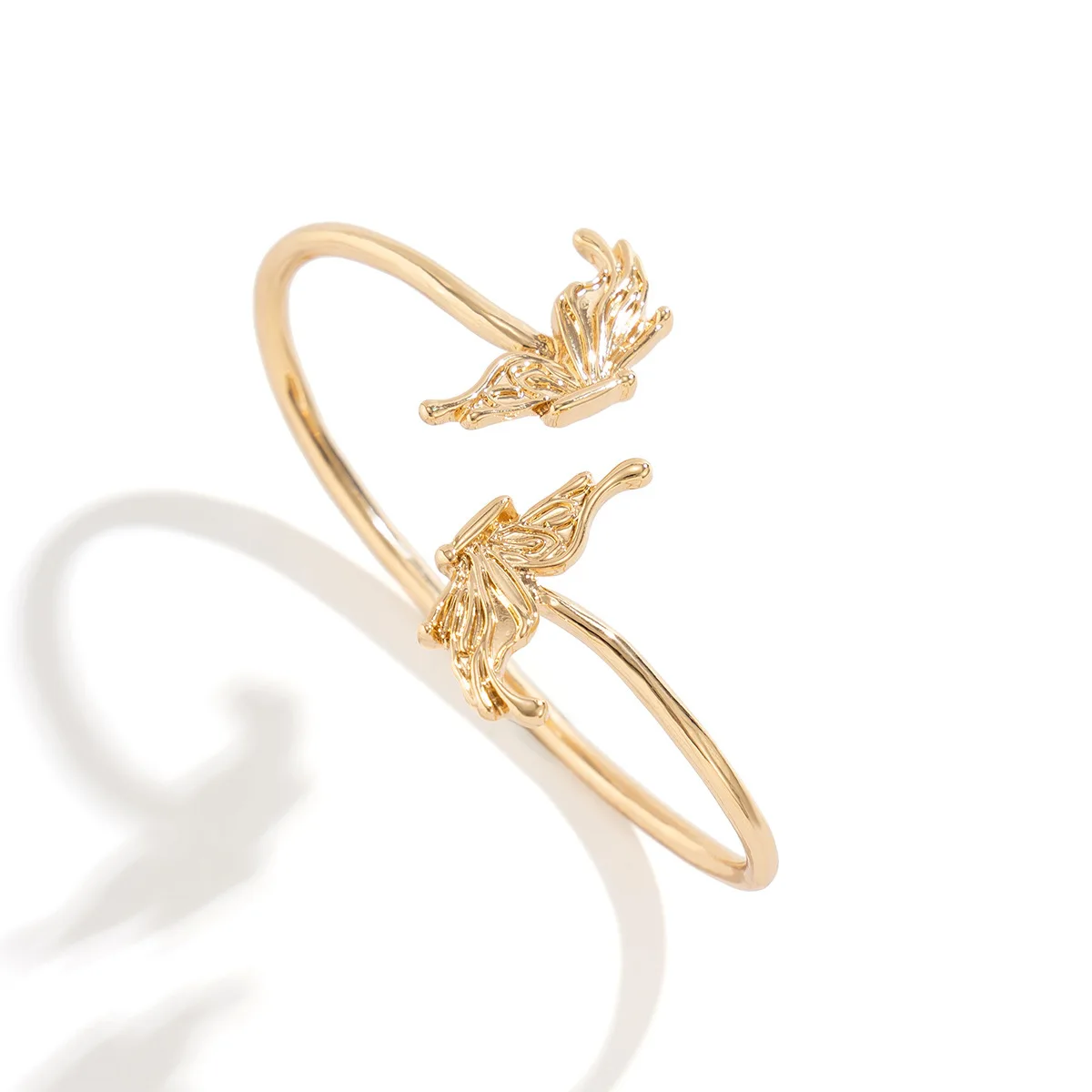 Designer Metal Cross Opening Butterfly Wings Bracelet