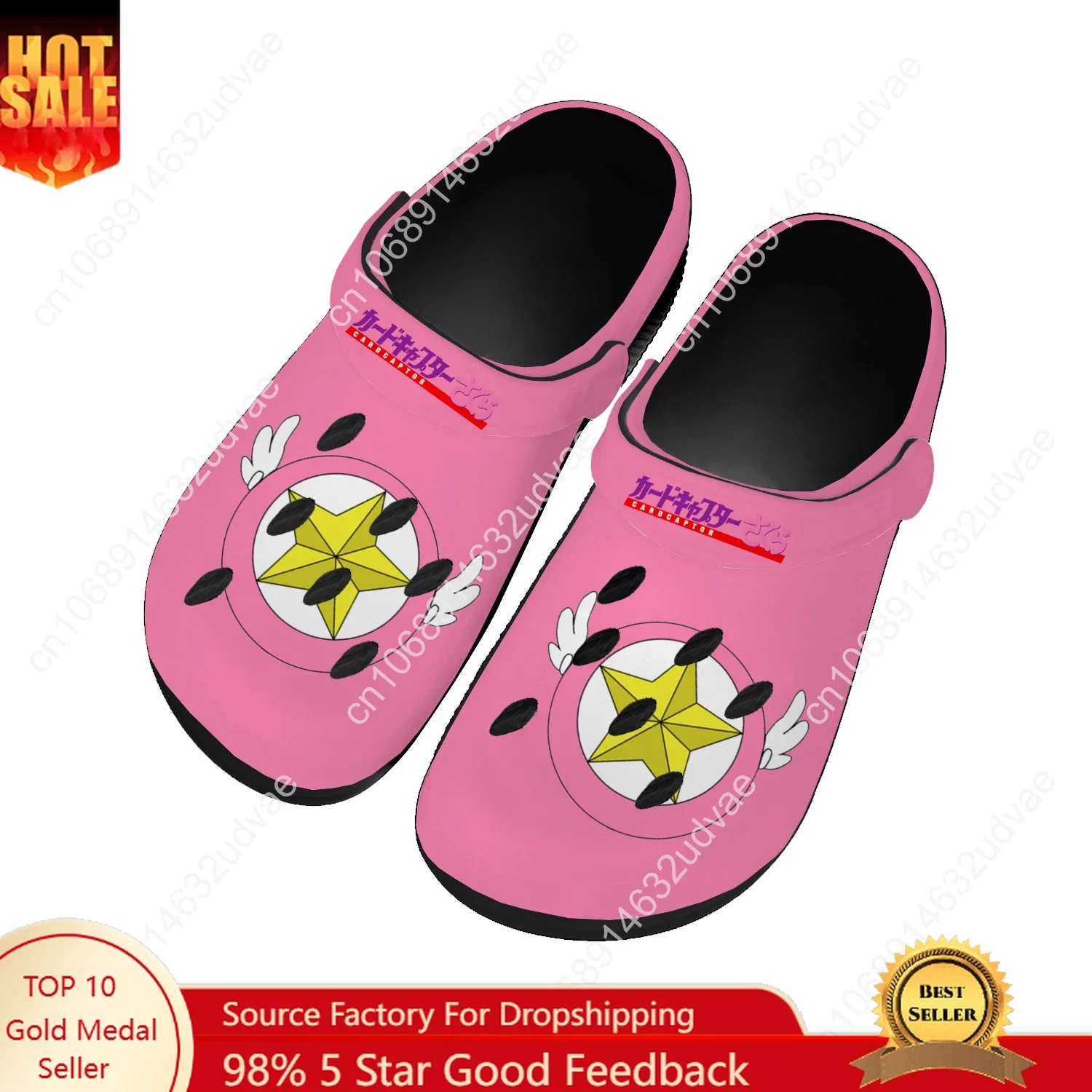 

Cardcaptor Sakura Water Shoes Men Women Teenager Comfortable Home Garden Clogs Custom Sandals Beach Breathable Hole Slippers