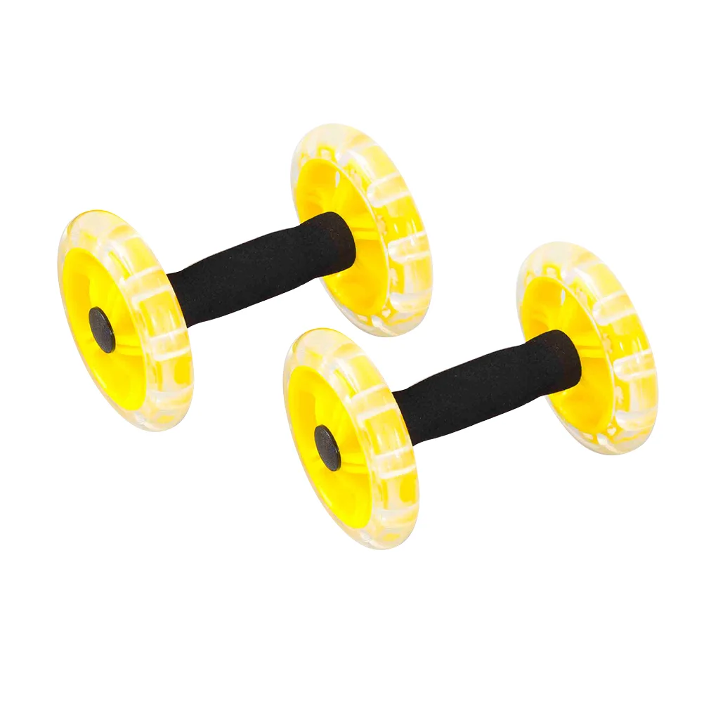 

Twin-Wheel Tummy Strengthening Fitness Tummy Shaping Wheel for Man Woman (Yellow) Fitness Wheel Fitness Device