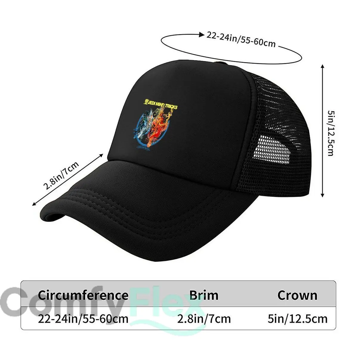 Jedi Mind Tricks Art Themed Design Fashion Mesh Baseball Cap Breathable Casual  Hats Outdoor Snapback Cap