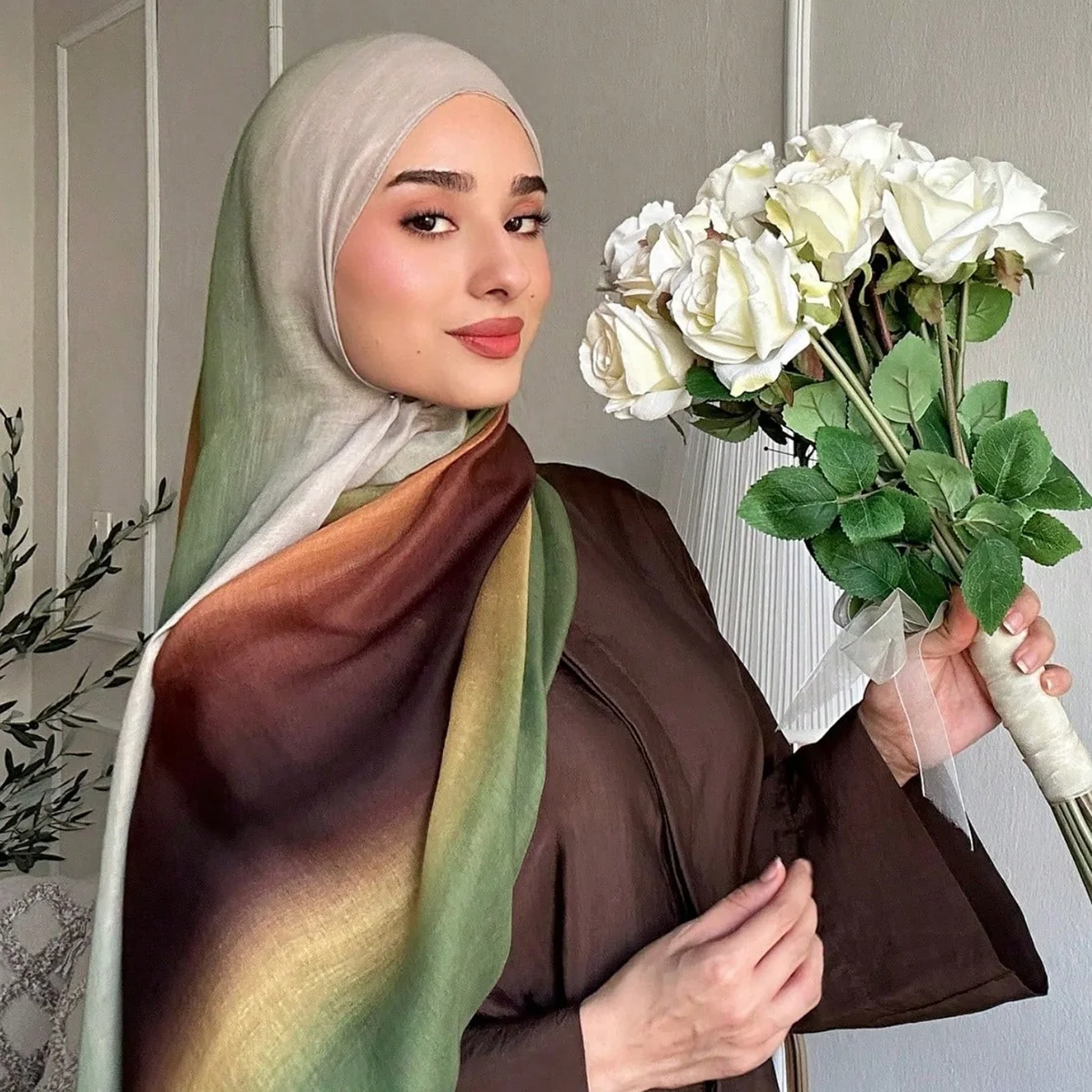 Chal de Modal de lino y algodón con estampado de acuarela, Hijabs, nuevo diseño, pañuelo musulmán de Malasia, cubierta para la cabeza islámica, bufanda de algodón para mujer