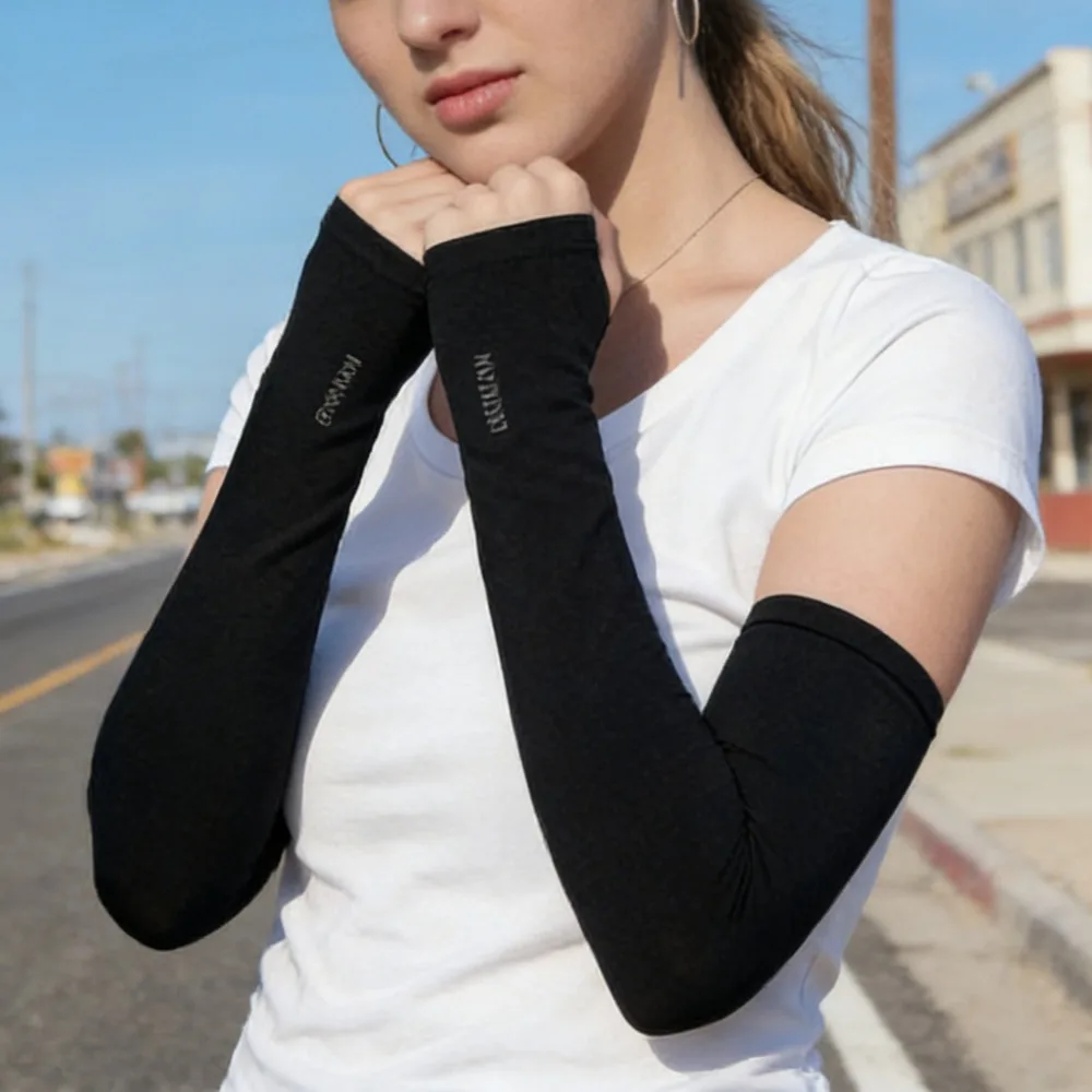 

Охлаждающие эластичные рукава без пальцев для защиты от солнца на открытом воздухе