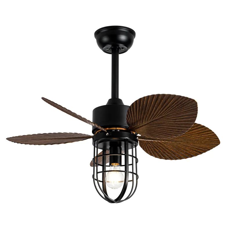 

American industrial wind small ceiling fan light dining room balcony corridor entrance small bedroom