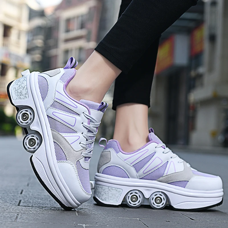 Roller Skate Shoes For Women Girls With 4 Wheels Children Sneakers spring autumn 2022 Sports Female Casual Kids Games Boots