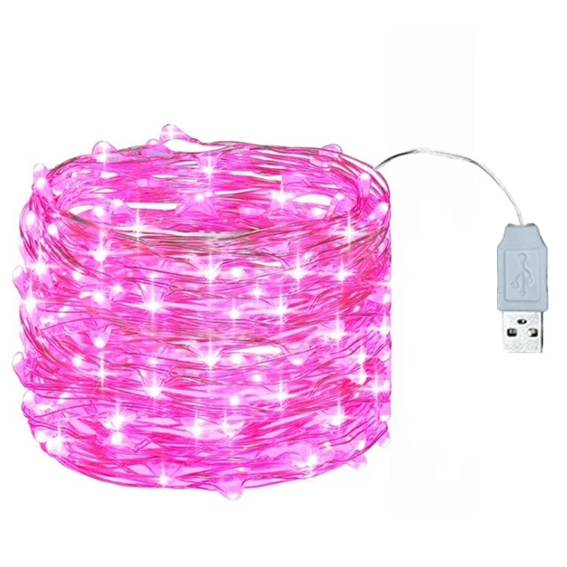 1–20 m LED-Lichterkette, Kupferdraht, sternenklare Lichterkette, batteriebetriebene Lichter für Schlafzimmer, Weihnachtsfeiern, Hochzeitsdekoration