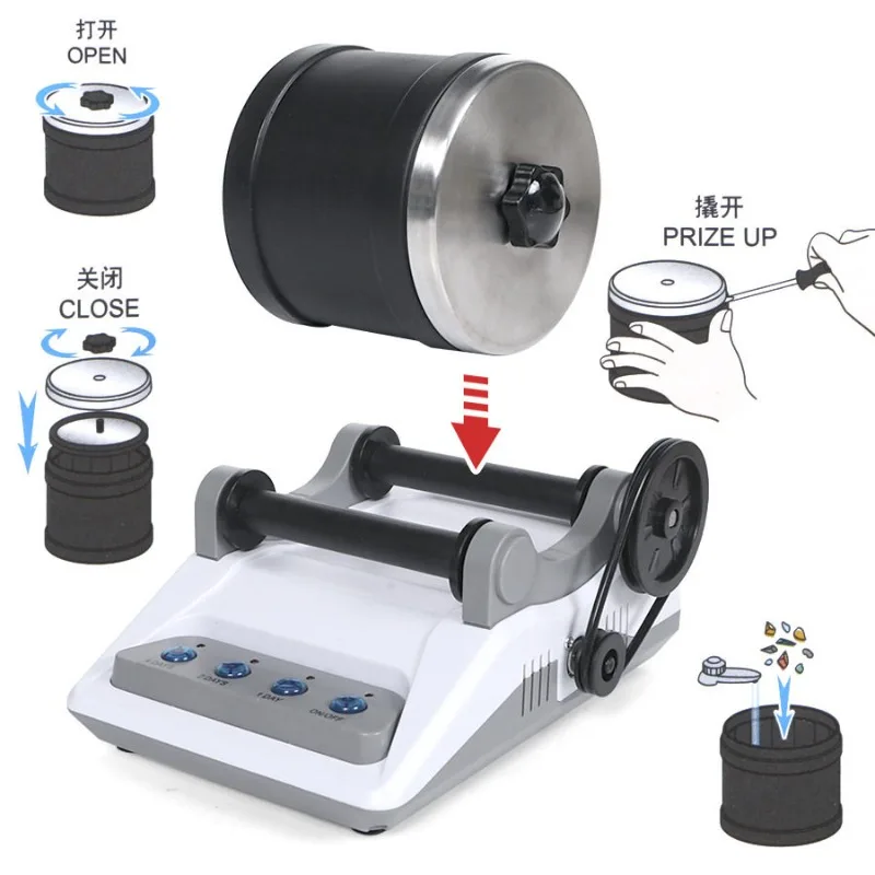 Fun electric gemstone polishing machine physics science experiment kit DIY stone grinder