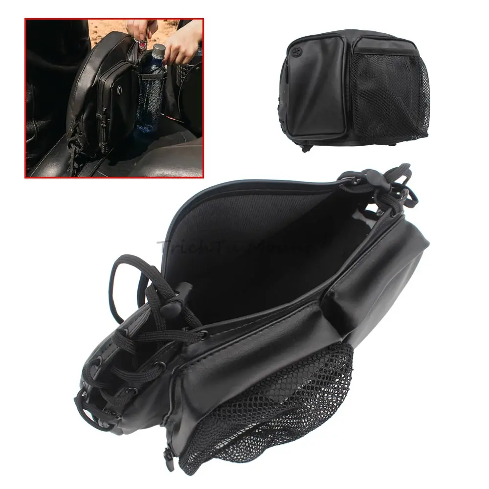 Fit For Harley Touring CVO Glide Softail Dyna Sportster Motorcycle Rider Backrest Tour Pack Sissy Bar Organizer Bag Black