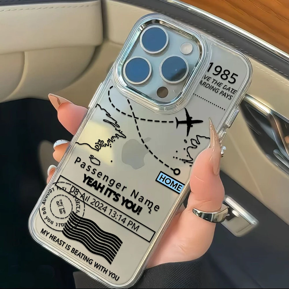 INS Travel Plane Phone Case For Samsung Galaxy S24 S26 S25 S23 Ultra Plus A56 A55 A57 A37 A07 A06 A17 A26 Soft Tpu Clear Cover