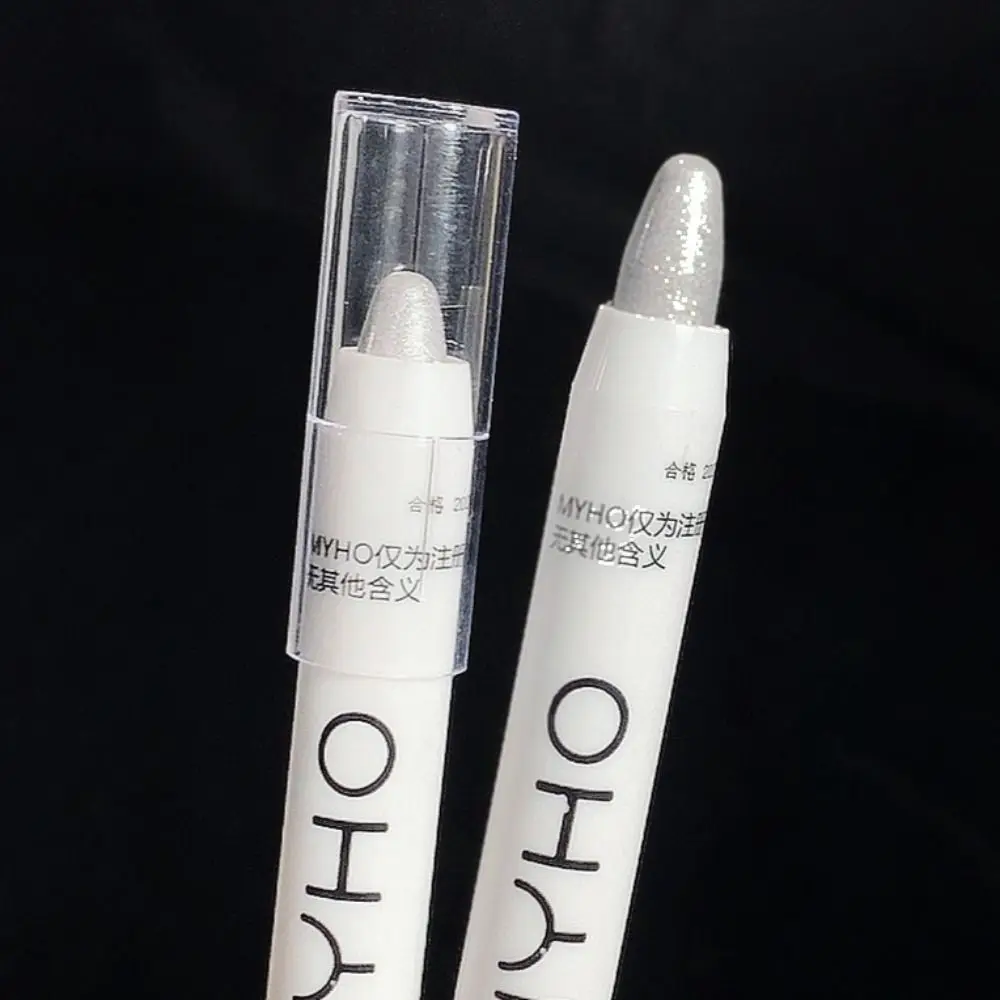 Evidenzia penna cosmetici donna glitter ombretto penna diamante baco da seta matita evidenziatore bianco matita sdraiata baco da seta