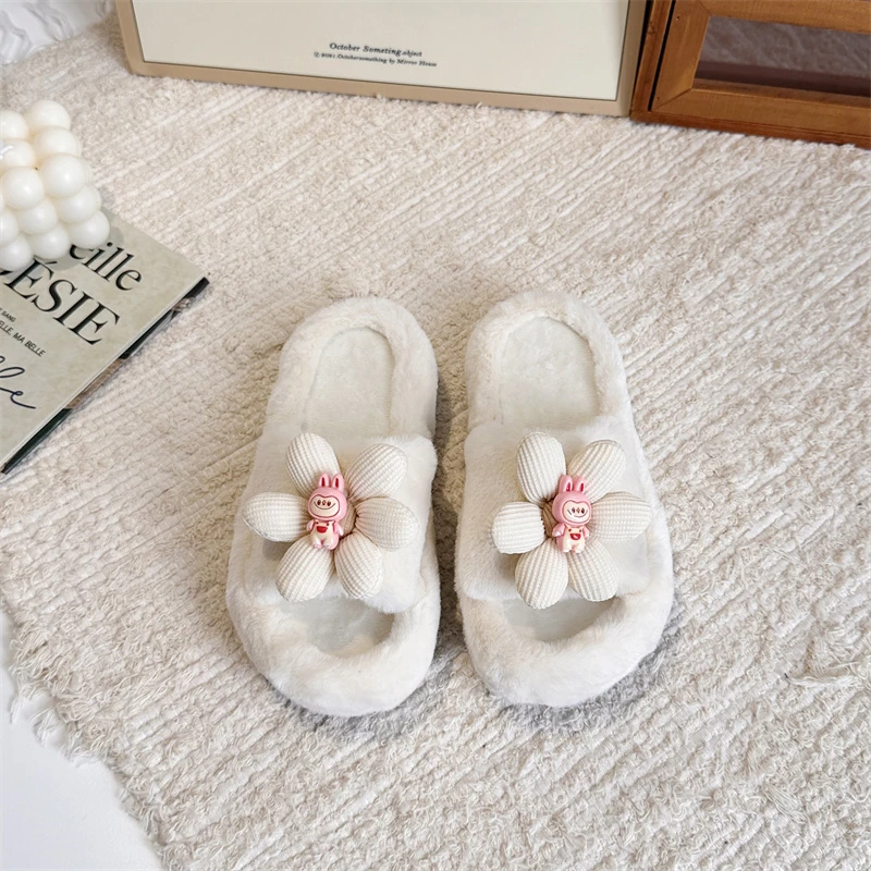 

2025 Winter New Cotton Slippers with Children's Pattern One line Dragging Comfortable, Warm, Fashionable Cotton Dragging