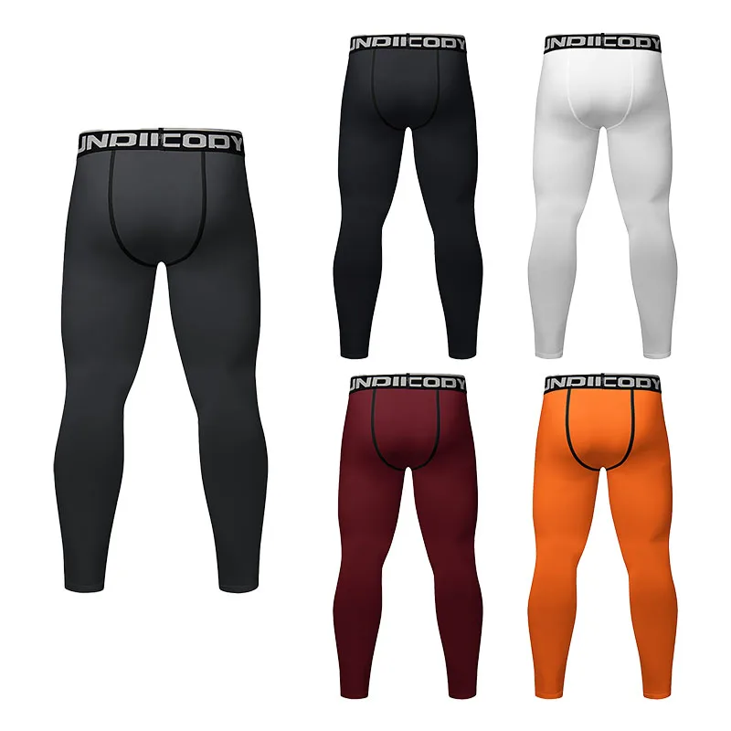 Cody Lundin Waistband Sportswear BJJ No Gi Grappling Men Plain Compression Fitness Leggings Gym Running Training Sports Tights
