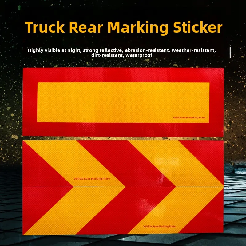 Reflective Aluminum Plate Tail Mark Board for Trucks Warning Identification Sticker High Intensity Reflective Vehicle Decal