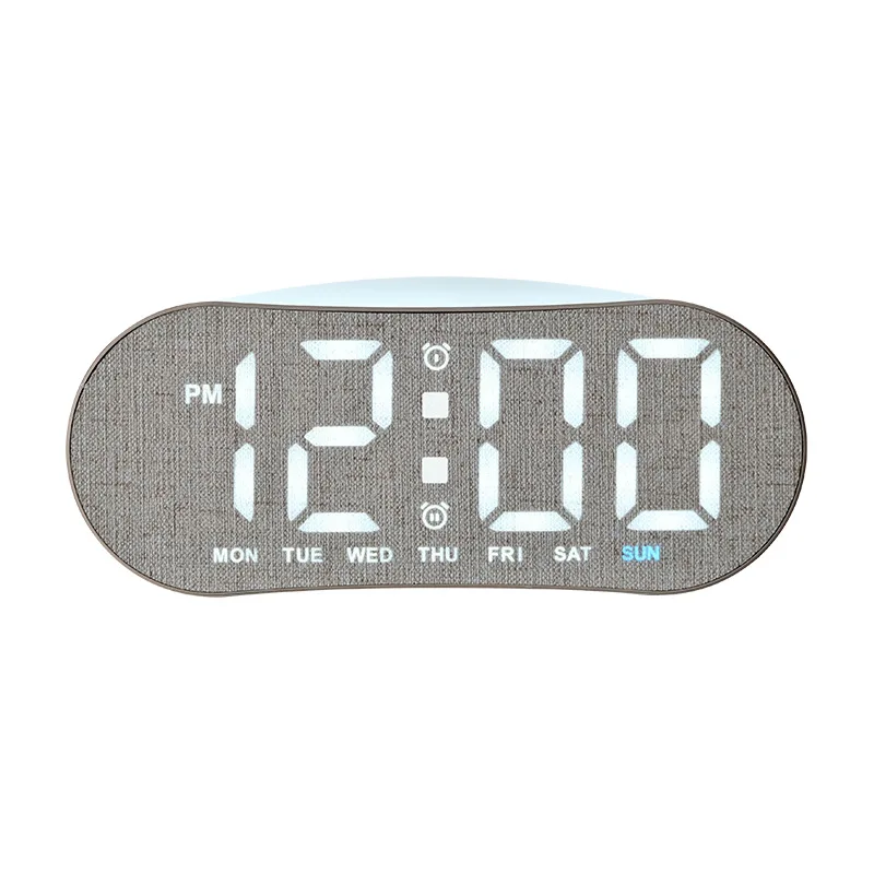 LED digitale wekker temperatuur week datumweergave 2 alarmen elektronische snooze tafelklok met omgevingslicht 12/24 uur