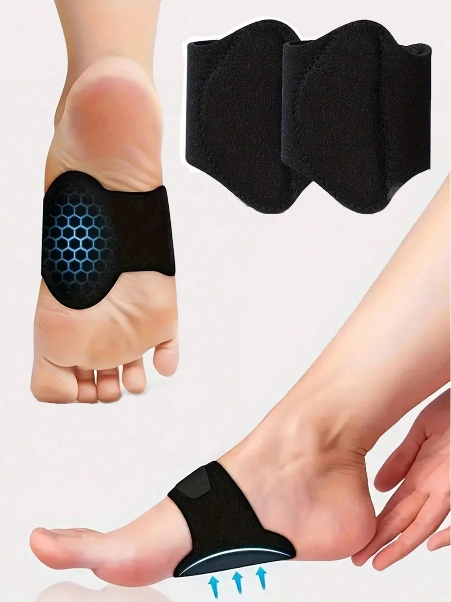 Fußgewölbe-Stützeinlagen für Hoch- und Plattfüße, Stoßdämpfende Halbe Einlegesohlen, Orthopädisches Fußkissen für Männer & Frauen – Detail 1