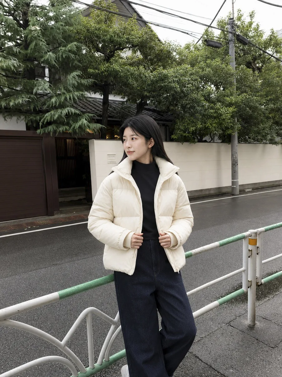 Winter Puff Fluffy Hooded Drawstring Down Jacket Women White Duck Down Solid Parker Outwears Female Thick Warm Bread Down Jacket