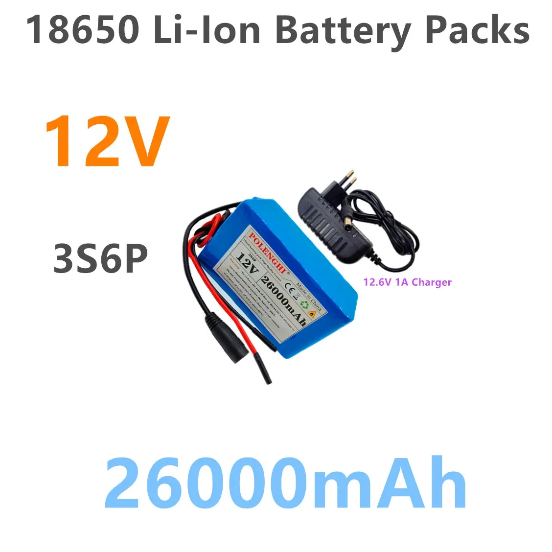 

3S6P 12 В 18 Ач или 26 Ач 18650 литий-ионные аккумуляторы