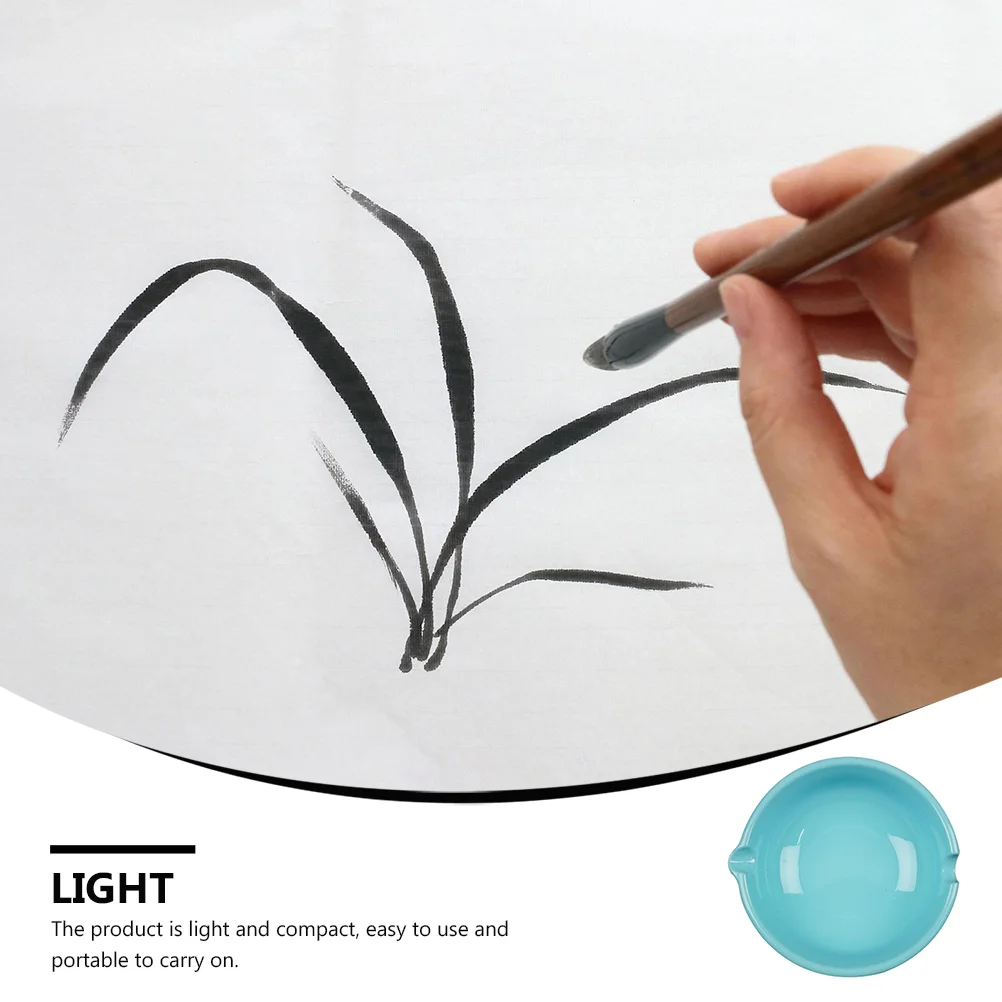 Ink Tray Delicate Plate Chinese Painting Dish Calligraphy Inkwell Plastic Sturdy Drawing Multifunctional